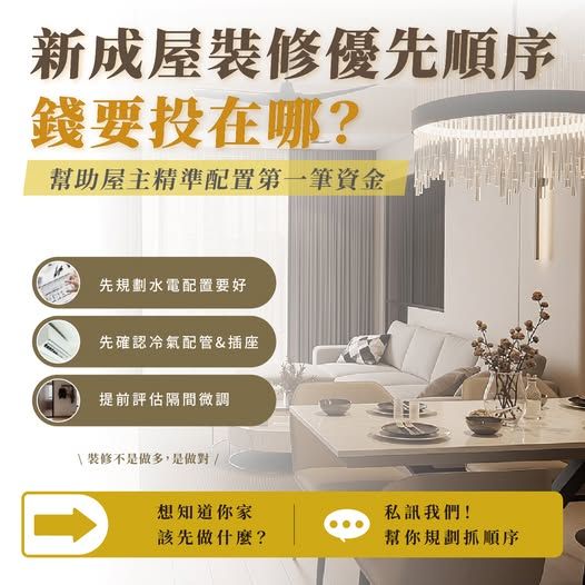 新成屋裝修優先順序怎麼排？昕威室內裝修設計解析水電配置、冷氣配管與格局微調